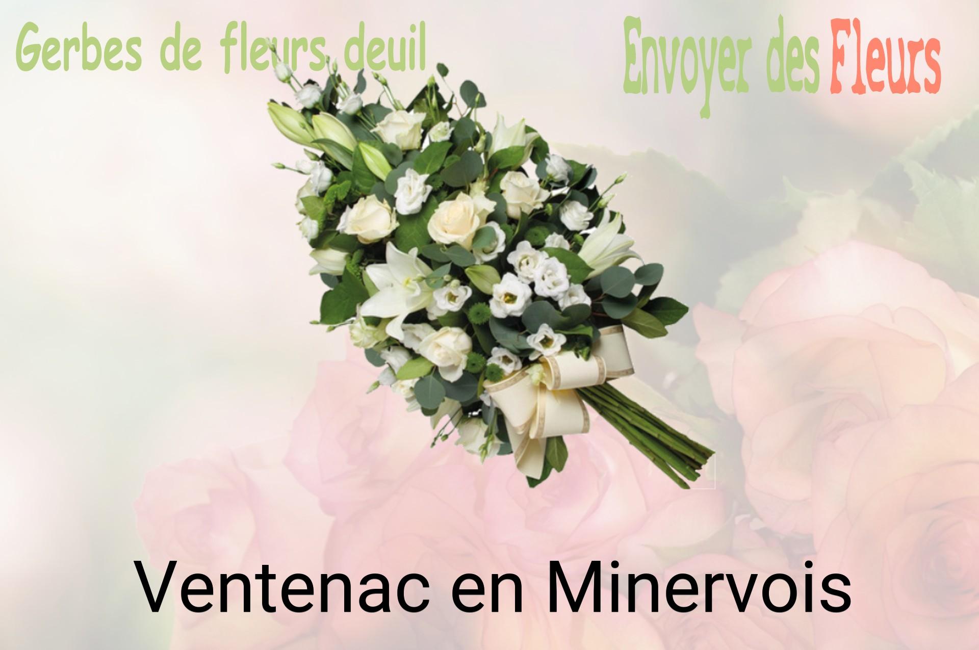 Gerbe de fleurs de deuil livrée à Ventenac-en-Minervois